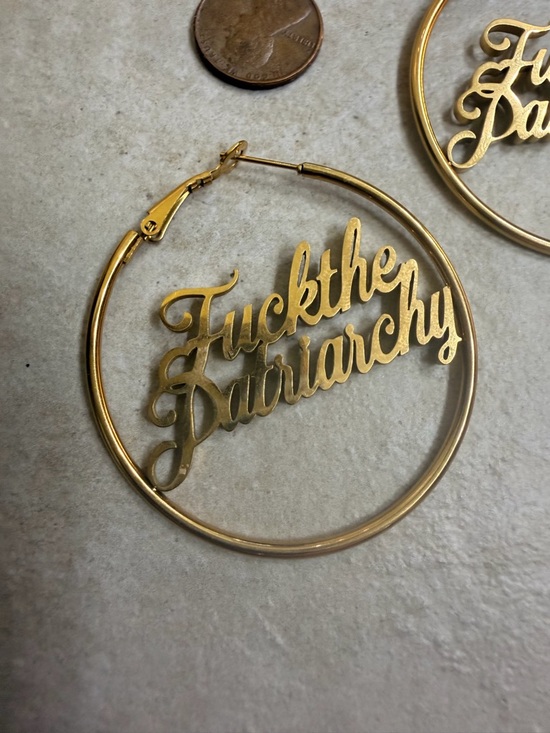 Jewelry - F*ck the Patriarchy Hoop Earrings